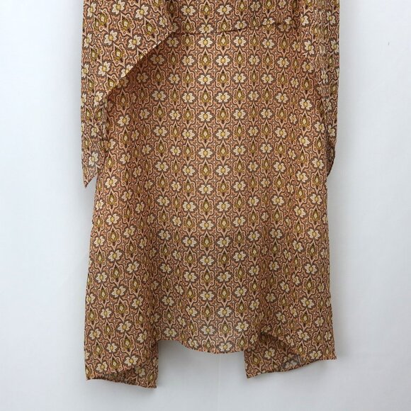 Theory Dafeon Silk Swing Dress Small Petite Tiered Asymmetric Romantic Fairycore - Picture 5 of 12